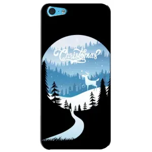 Силиконовый бампер на рождество для iPhone 5c (Рождественский Олень)