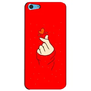 Чехол с рисунком «Сердце на красном» для iPhone 5c