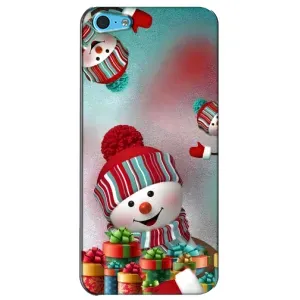 Чехлы на Новый Год iPhone 5c (Снеговик в шапке)