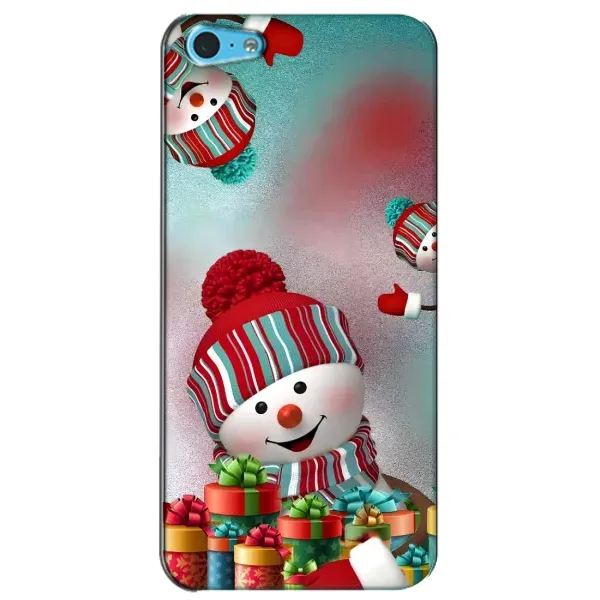 Чехол с рисунком «Снеговик в шапке» для iPhone 5c