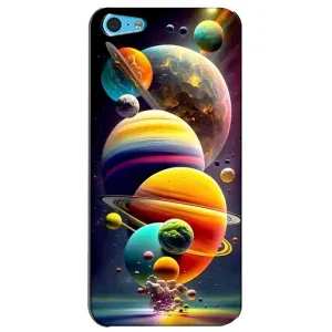 Чохол (ТПУ) з планетами на iPhone 5c (Сонячна система)