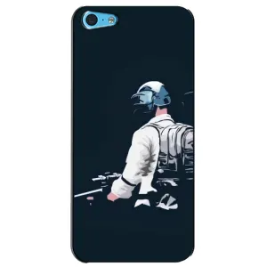 Силиконовый чехол с картинкой "Герой Pubg" на iPhone 5c (В экиперовке)