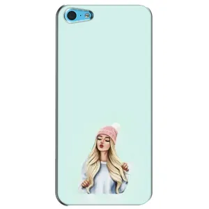 Силиконовый Чехол на iPhone 5c с картинкой Стильных Девушек (В шапке)