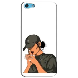 Силиконовый Чехол на iPhone 5c с картинкой Стильных Девушек (В зеленом)