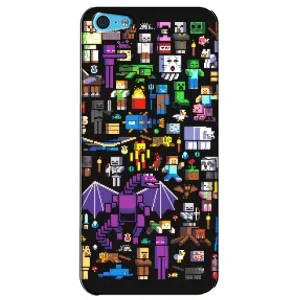 Чехол майнкрафт для iPhone 5c (Все персонажи)