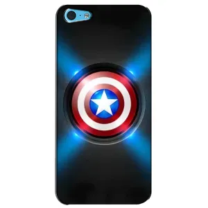 Чехол с Щитом Капитана Америки на iPhone 5c (Яркий Щит Капитана)