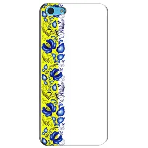 Силиконовый Чехол на iPhone 5c с картинкой Вышиванки (Желто-синяя вышиванка)