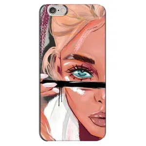 Силиконовый Чехол на iPhone 6 Plus / 6s Plus с картинкой Стильных Девушек (Девушка и ресницы)
