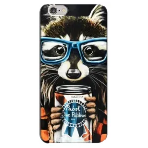 Силиконовый Чехол с Енотами на iPhone 6 Plus / 6s Plus (Енот в очках)