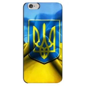 Чехол с картинкой (Патриотический ГЕРБ) на iPhone 6 Plus / 6s Plus (Герб и Флаг Украины)