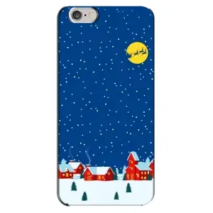 Силиконовый бампер на рождество для iPhone 6 Plus / 6s Plus (Город в снегу)