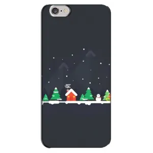 Силиконовый бампер на рождество для iPhone 6 Plus / 6s Plus (Город зимний)