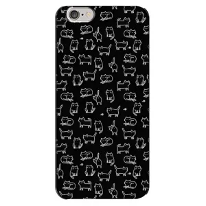 Чехол на тематику: Коты для iPhone 6 Plus / 6s Plus (Котики на черном)