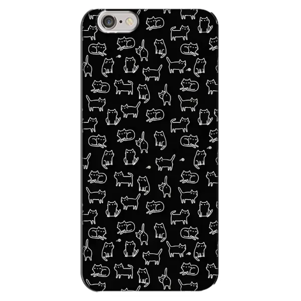 Чехол с рисунком «Котики на черном» для iPhone 6 Plus / 6s Plus Чехол с рисунком «Котики на черном» для iPhone 6 Plus / 6s Plus