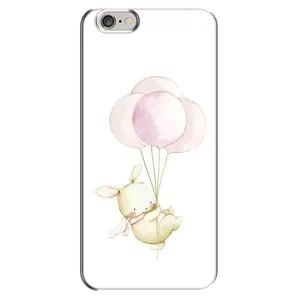Силиконовый бампер с картинкой животных для iPhone 6 Plus / 6s Plus (Кролик и шарики)