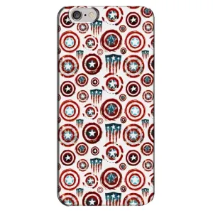 Чохол с Щітом Капітана Америки на iPhone 6 Plus / 6s Plus (Марвел щити)
