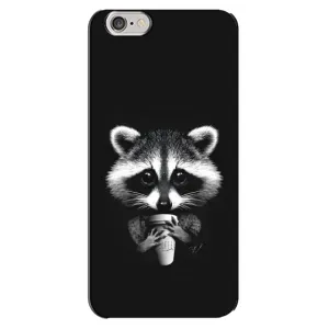 Силиконовый Чехол с Енотами на iPhone 6 Plus / 6s Plus (С кофем)