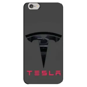 Силіконовий бампер з картинкою машини на iPhone 6 Plus / 6s Plus (Logo TESLA)