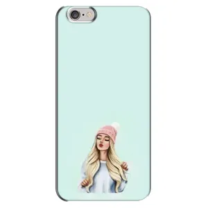 Силиконовый Чехол на iPhone 6 Plus / 6s Plus с картинкой Стильных Девушек (В шапке)