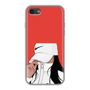 Силиконовый Чехол на iPhone 6 / 6s с картинкой Стильных Девушек (Девушка Nike)