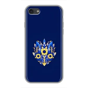 Чохол з картинкою (Патріотичний ГЕРБ) на iPhone 6 / 6s (Герб в квітах)