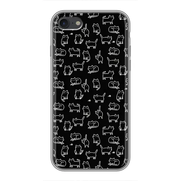 Чехол с рисунком «Котики на черном» для iPhone 6 / 6s Чехол с рисунком «Котики на черном» для iPhone 6 / 6s