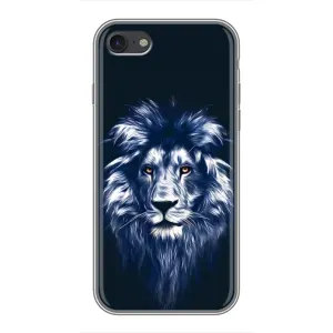 Чехол с картинкой на iPhone 6 / 6s (Лев - синий)