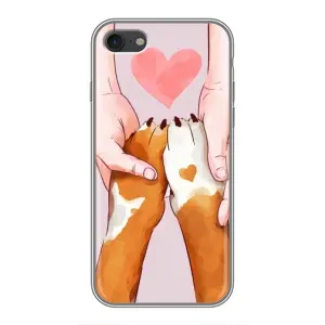 Чехол (ТПУ) Милые собачки для iPhone 6 / 6s (Любовь к собакам)