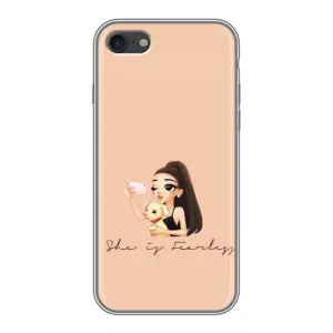 Силиконовый Чехол на iPhone 6 / 6s с картинкой Стильных Девушек (С собакой)