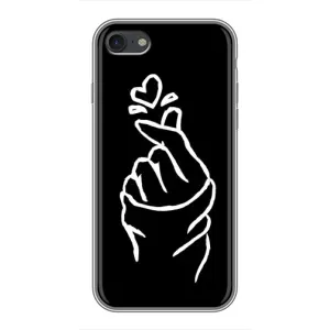 Чехлы (Знак сердечка) на iPhone 6 / 6s (Сердце на черном)
