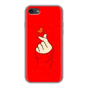 Чехлы (Знак сердечка) на iPhone 6 / 6s (Сердце на красном)