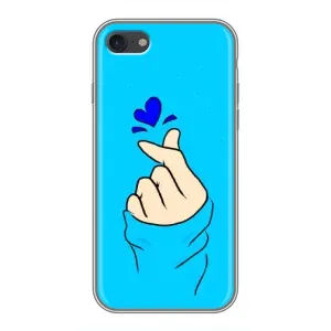 Чехлы (Знак сердечка) на iPhone 6 / 6s (Сердце на синем)