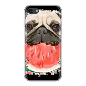 Чехол (ТПУ) Милые собачки для iPhone 6 / 6s (Смешной Мопс)
