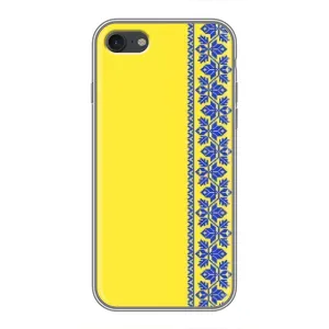 Силиконовый Чехол на iPhone 6 / 6s (Вышиванка на желтом)