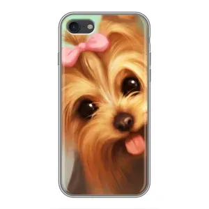 Чехол (ТПУ) Милые собачки для iPhone 6 / 6s (Йоршенский терьер)