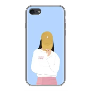 Силиконовый Чехол на iPhone 6 / 6s с картинкой Стильных Девушек (Желтая кепка)
