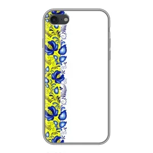 Силиконовый Чехол на iPhone 6 / 6s с картинкой Вышиванки (Желто-синяя вышиванка)