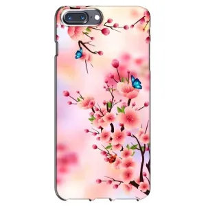 Чехол с принтом САКУРЫ на iPhone 7 Plus (Бабочки на сакуре)