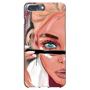 Силиконовый Чехол на iPhone 7 Plus с картинкой Стильных Девушек (Девушка и ресницы)