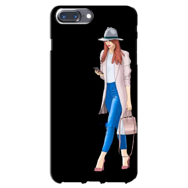 Чехол с рисунком «Девушка со смартфоном» для iPhone 7 Plus Чехол с рисунком «Девушка со смартфоном» для iPhone 7 Plus