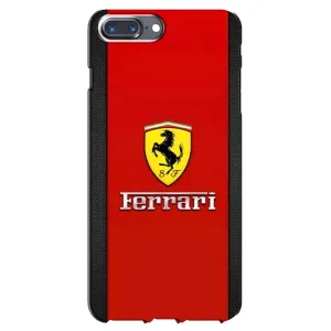 Силиконовый бампер с картинкой машины на iPhone 7 Plus (Ferrari Logo)