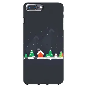 Силиконовый бампер на рождество для iPhone 7 Plus (Город зимний)