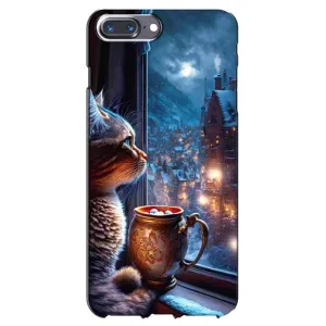 Чехлы на Новый Год iPhone 7 Plus (Кот новогодний)