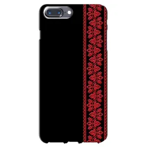 Силиконовый Чехол на iPhone 7 Plus (Красная Вышиванка)