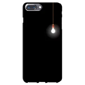Чехол с картинками на черном фоне для iPhone 7 Plus (Лампочка)