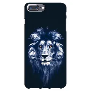Чехол с картинкой на iPhone 7 Plus (Лев - синий)