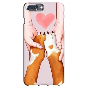 Чехол (ТПУ) Милые собачки для iPhone 7 Plus (Любовь к собакам)