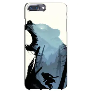 Силиконовый бампер с картинкой животных для iPhone 7 Plus (Медведь и лес)
