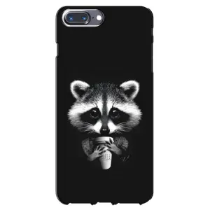 Силиконовый Чехол с Енотами на iPhone 7 Plus (С кофем)