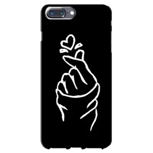Чехлы (Знак сердечка) на iPhone 7 Plus (Сердце на черном)
